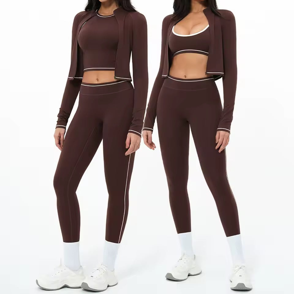 Amyra Women’s 3-Piece Sports Set – Top, Leggings & Jacket