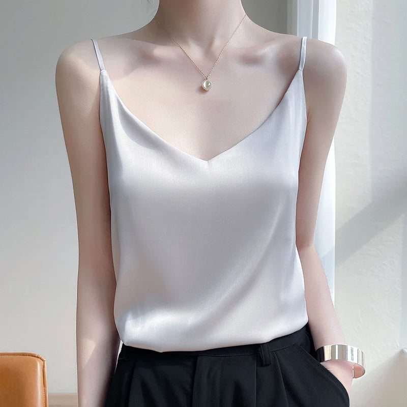 Elegant Satin Cami Top – Minimal Luxury Look