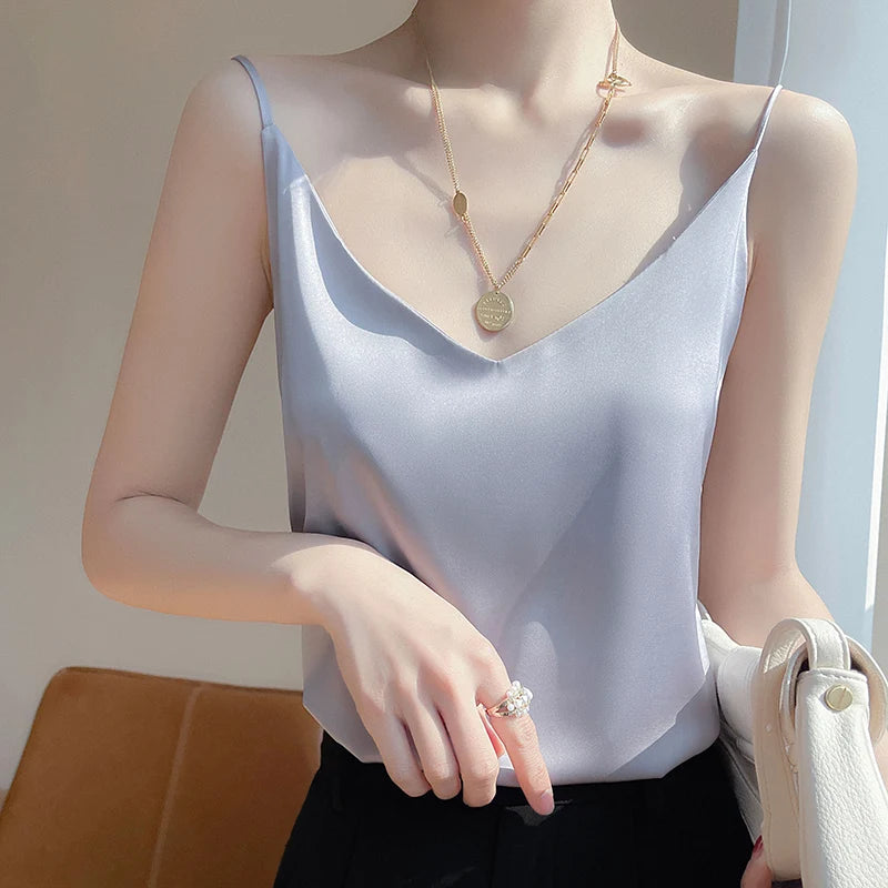 Elegant Satin Cami Top – Minimal Luxury Look
