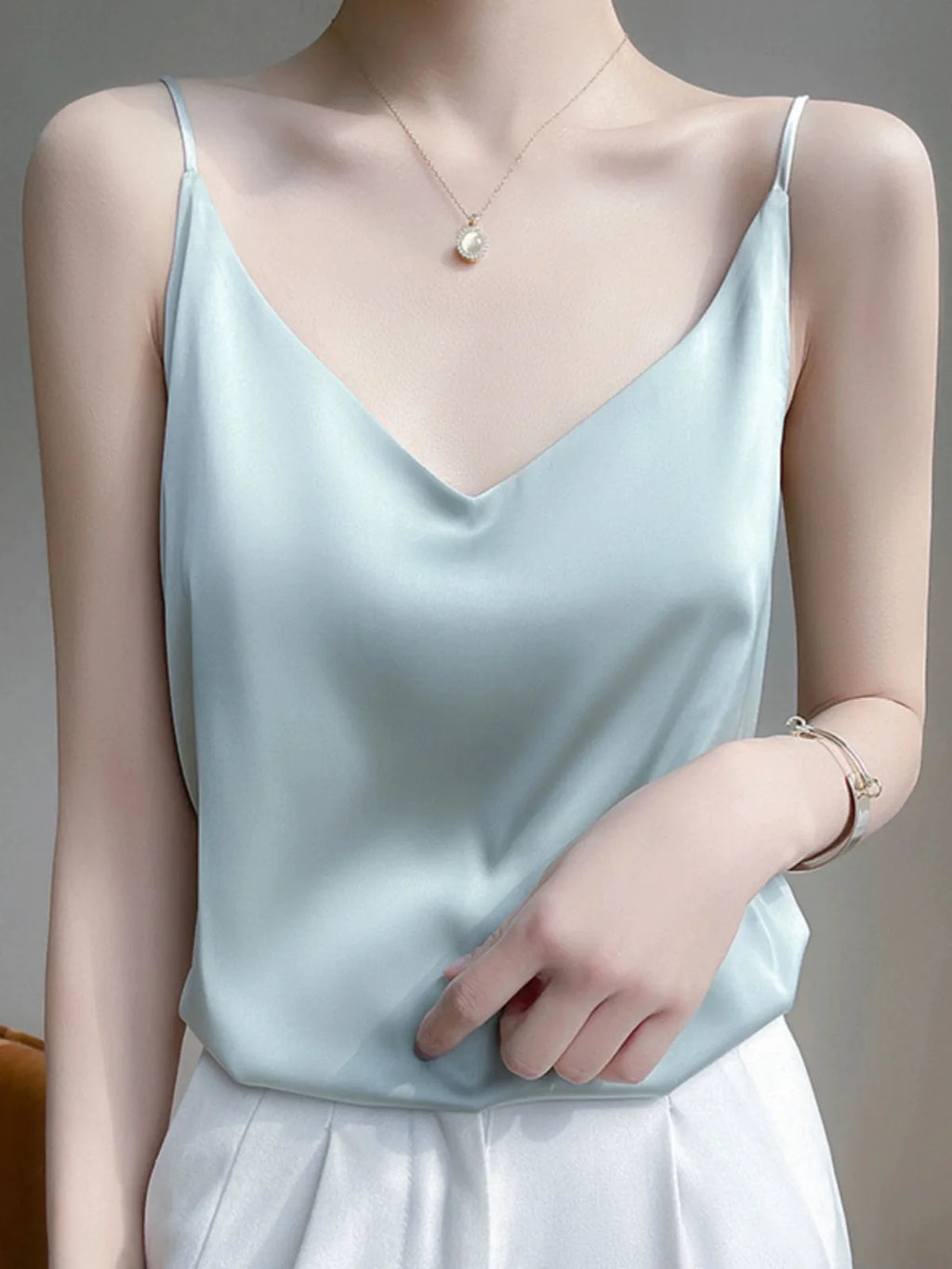 Elegant Satin Cami Top – Minimal Luxury Look