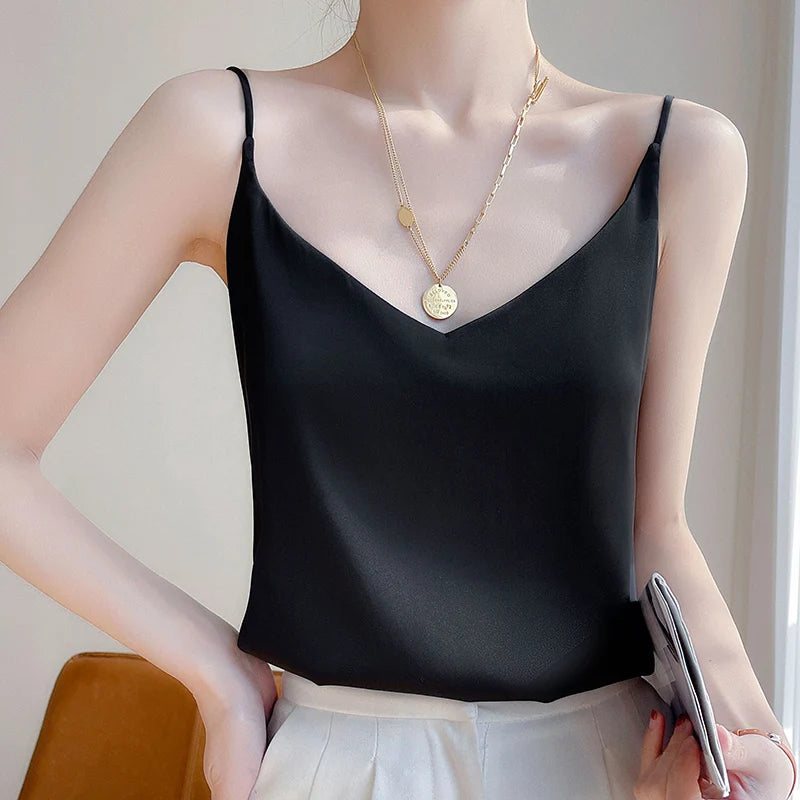 Elegant Satin Cami Top – Minimal Luxury Look