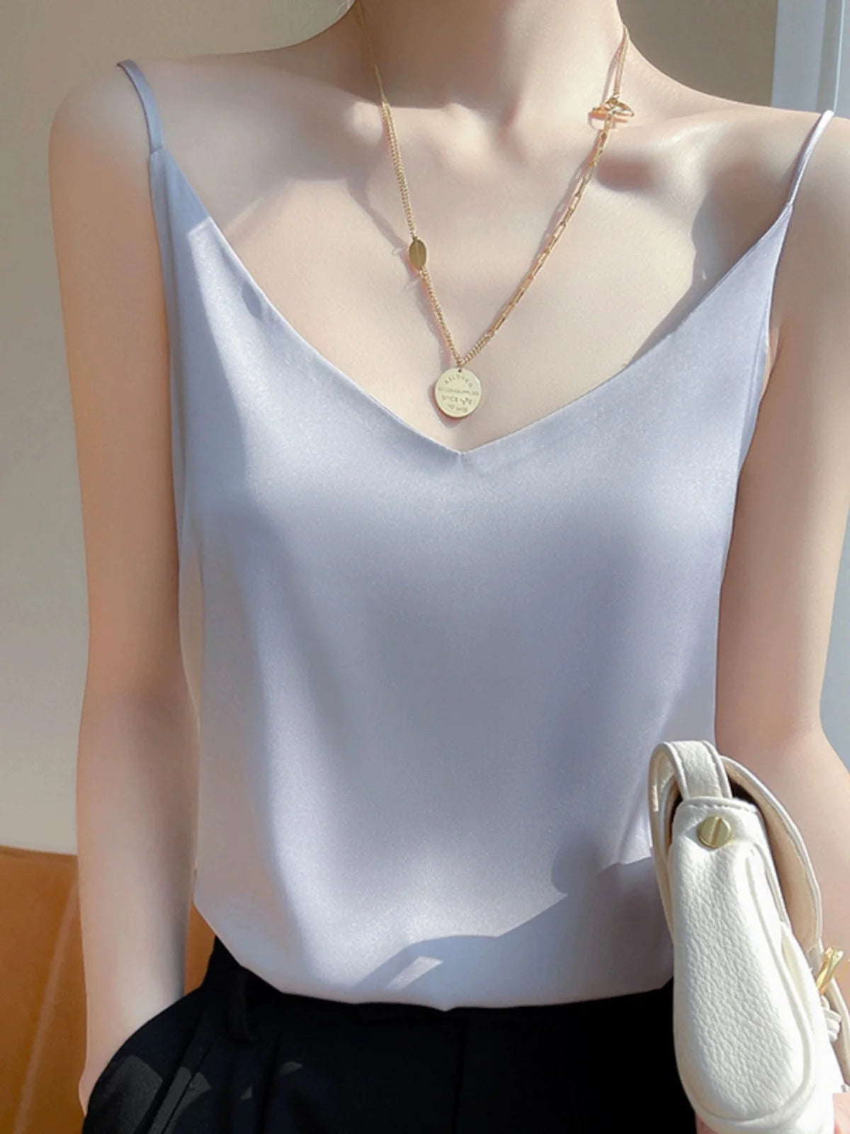 Elegant Satin Cami Top – Minimal Luxury Look