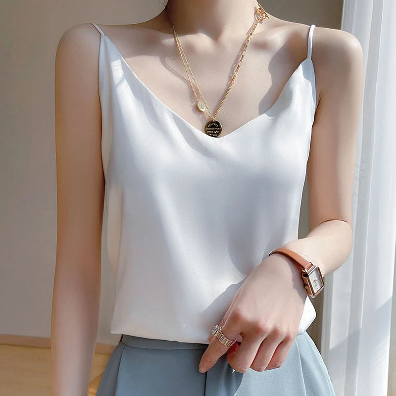 Elegant Satin Cami Top – Minimal Luxury Look