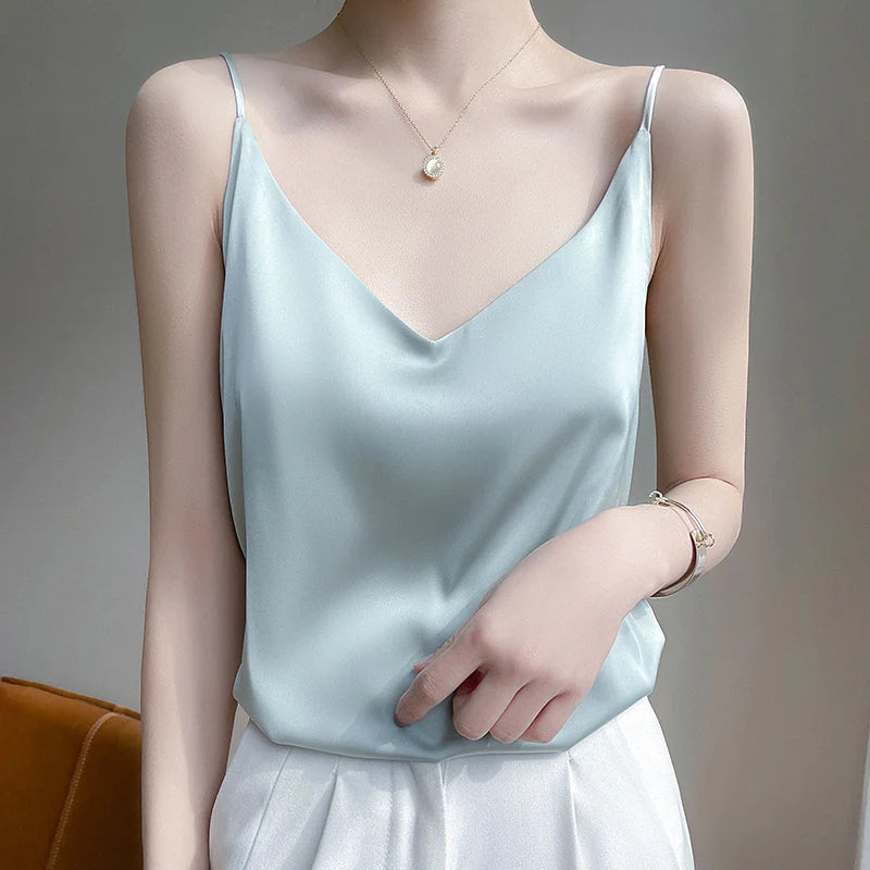 Elegant Satin Cami Top – Minimal Luxury Look